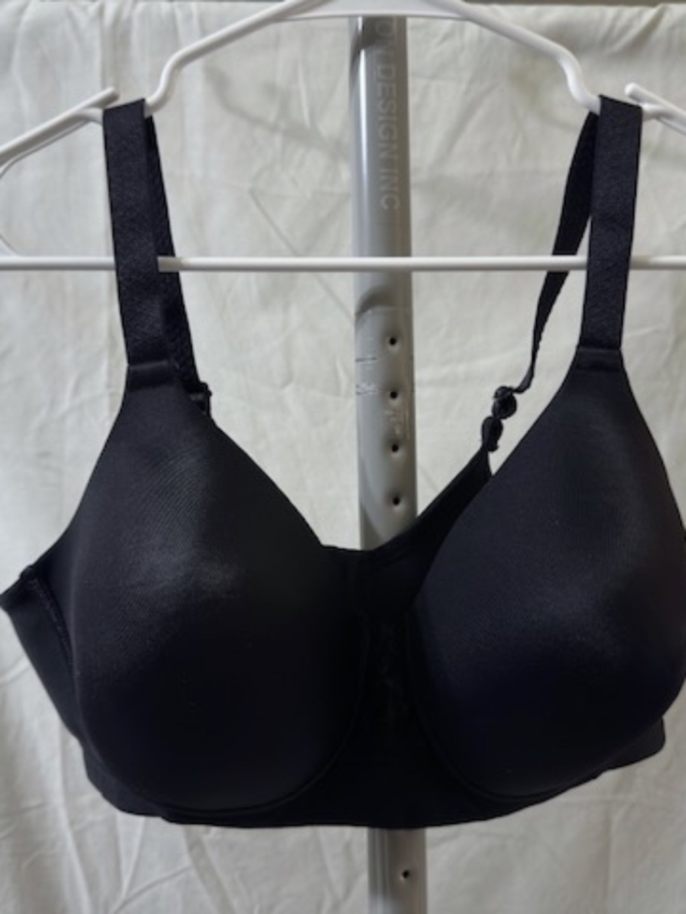 Vanity Fair Full Figure Back Smoother Wireless Comfort Bra Black 38C #71380 EUC